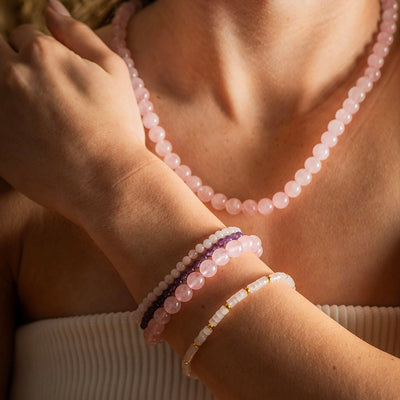 Rose Quartz Bracelet Mini Gemstone