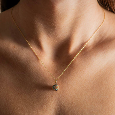 Necklace Brass With Evil Eye Charm