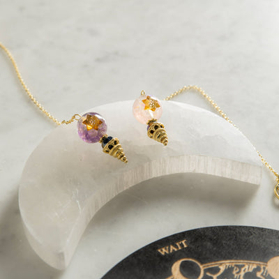 White Selenite Round Charging Plate Lunar