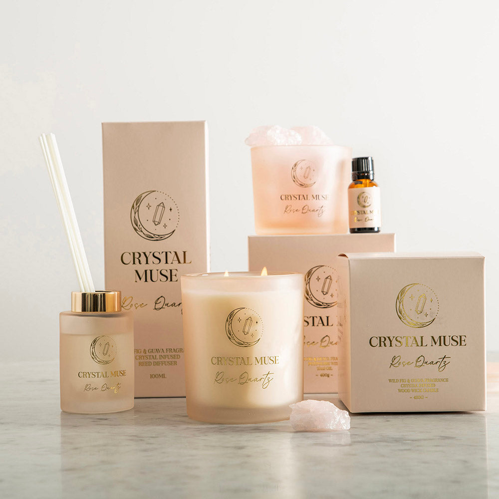 Crystal Muse Rose Quartz Potpourri 400g with Oil