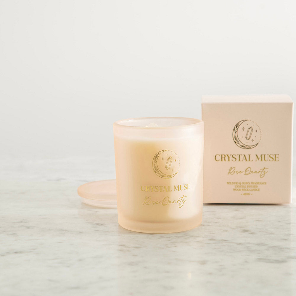 Crystal Muse Rose Quartz Candle