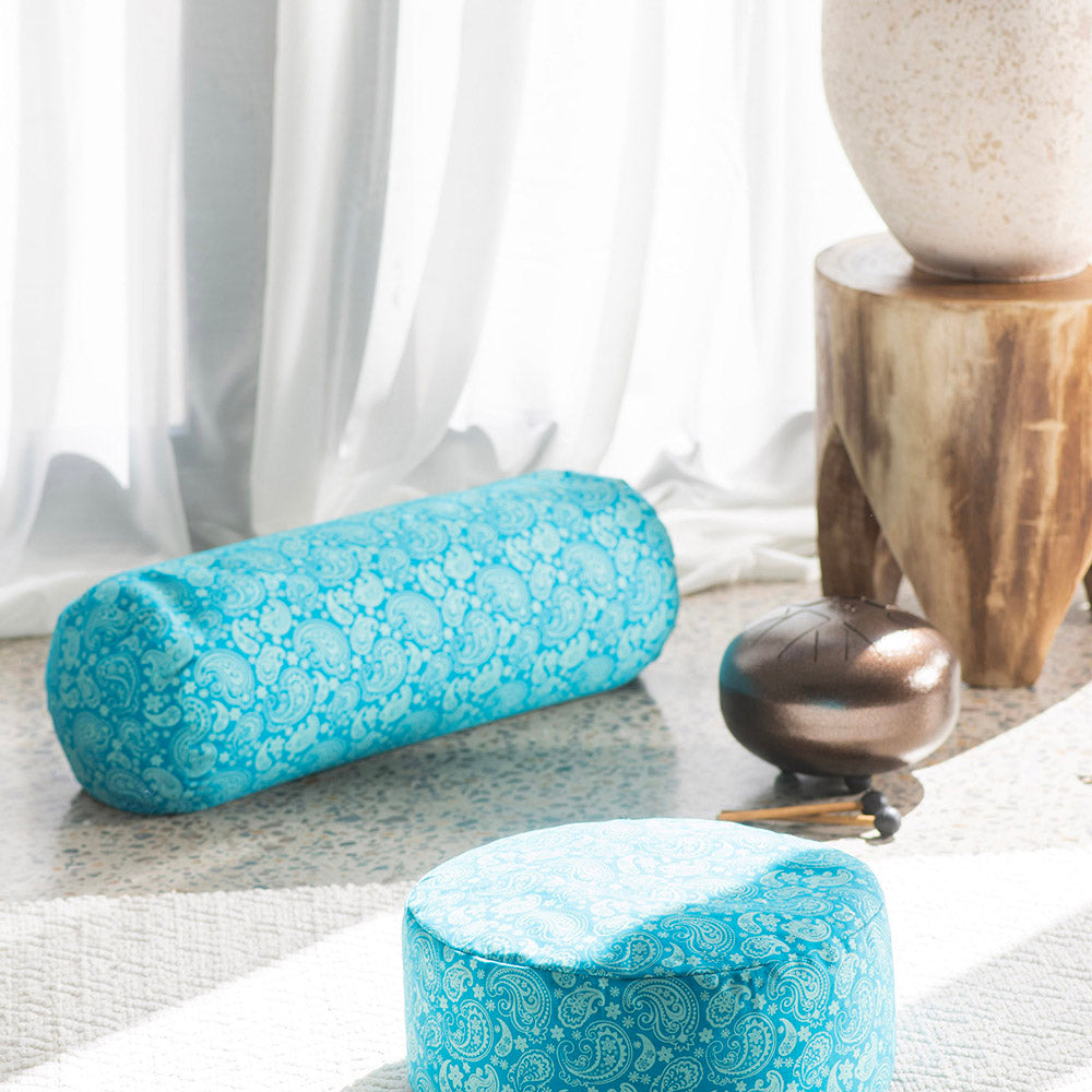 Cushion Round Turquoise 36x15cm