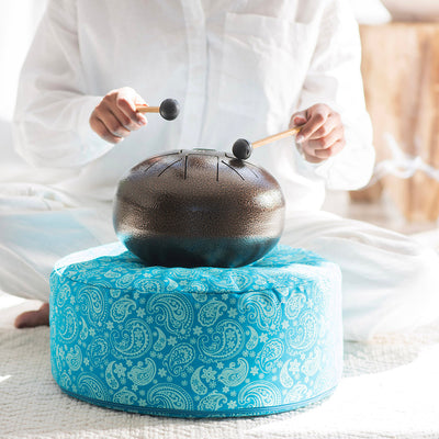 Cushion Round Turquoise 36x15cm