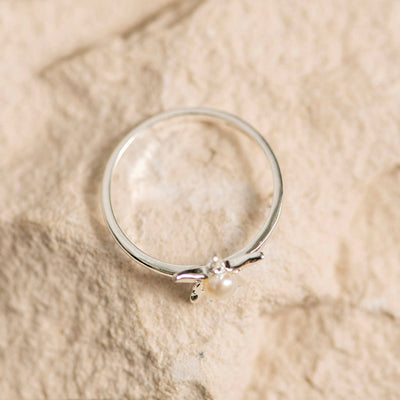 RING S/S Starfish Freshwater Pearl (Size 8)