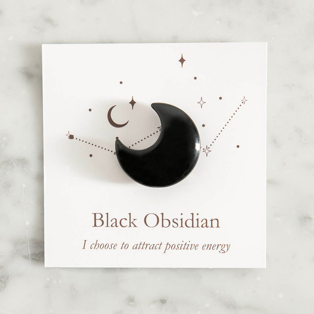 Black Obsidian Moon Crystal Affirmation