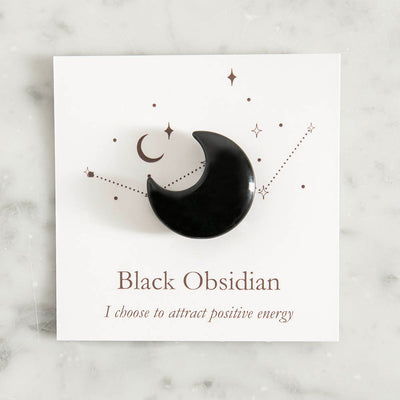 Black Obsidian Moon Crystal Affirmation
