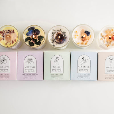Crystal-Infused Soy Candle Calm