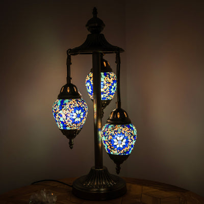 Mosaic Table Lamp Blue 56x26cm