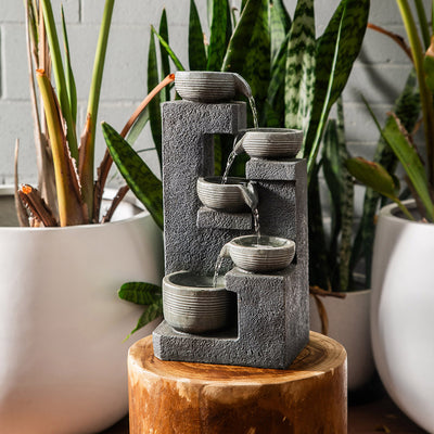 Pots Water Fountain Grey 23x45cm