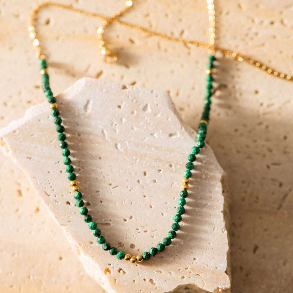 NECKLACE Malachite +Gold