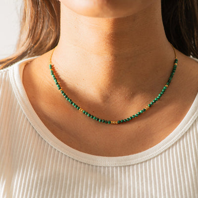 NECKLACE Malachite +Gold