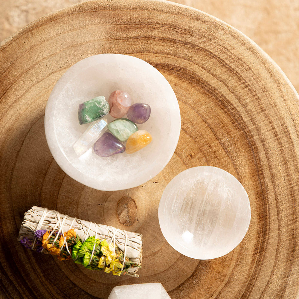 Selenite Bowl 12x4cm