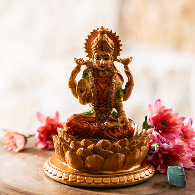 Lakshmi Statue Bronze Colour 16cm