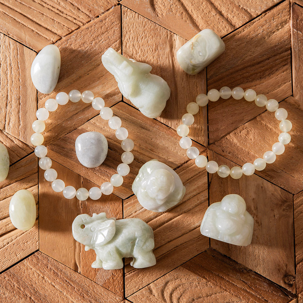 Lucky Elephant Statue New Jade – Karma Living - Main Image