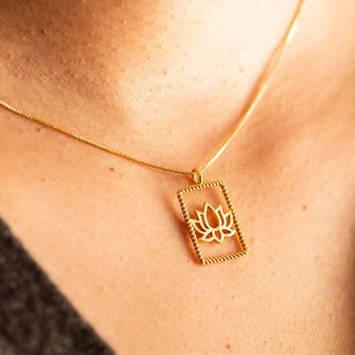 Lotus Necklace Gold Plated