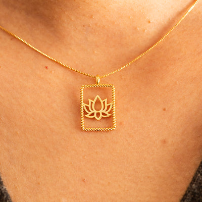 Lotus Necklace Gold Plated
