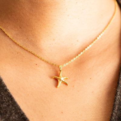 Starfish Charm Silver Gold Plated