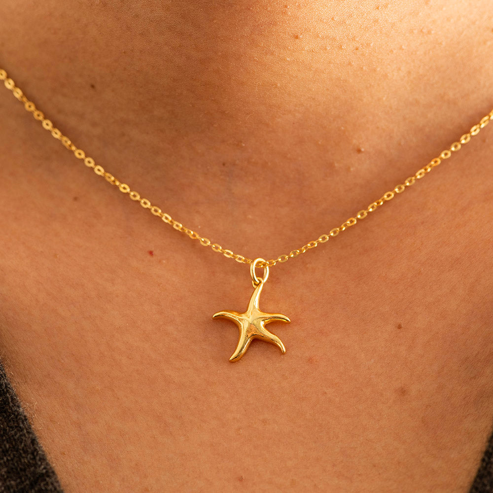 Starfish Charm Silver Gold Plated