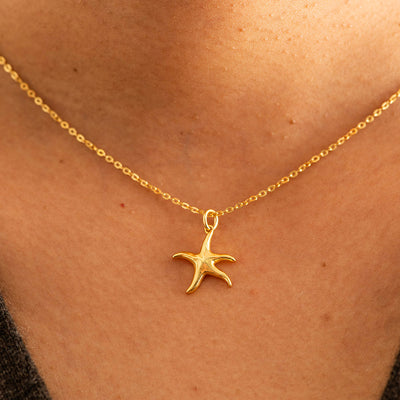 Starfish Charm Silver Gold Plated