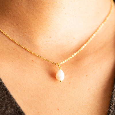Freshwater Pearl Charm Silver Gold Plated