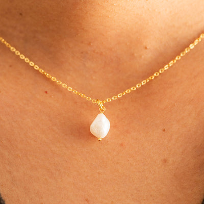 Freshwater Pearl Charm Silver Gold Plated