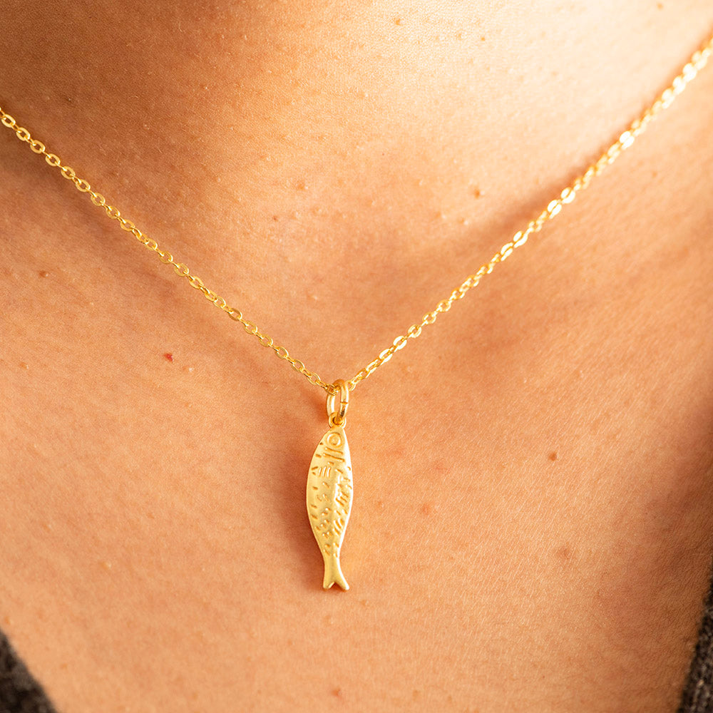 Fish Charm Silver Gold Plated