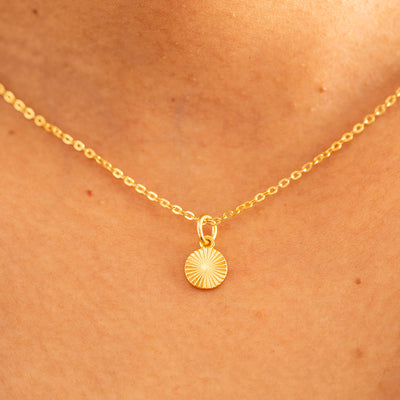 Sun Charm Silver Gold Plated
