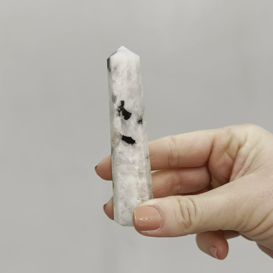 Rainbow Moonstone Point #7