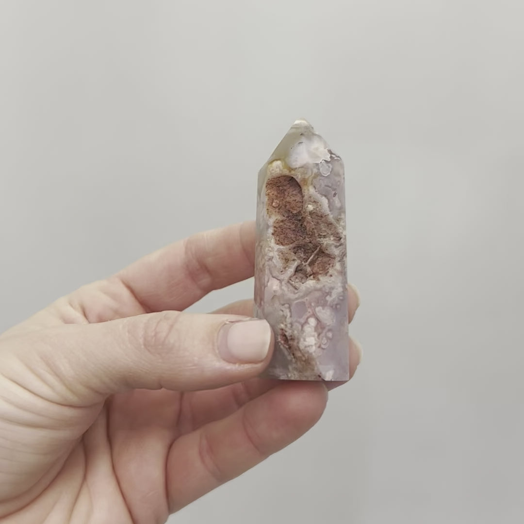Flower Agate Point Medium #7