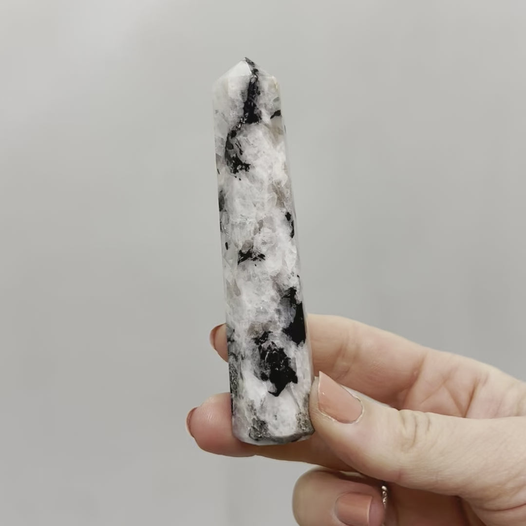 Rainbow Moonstone Point #9
