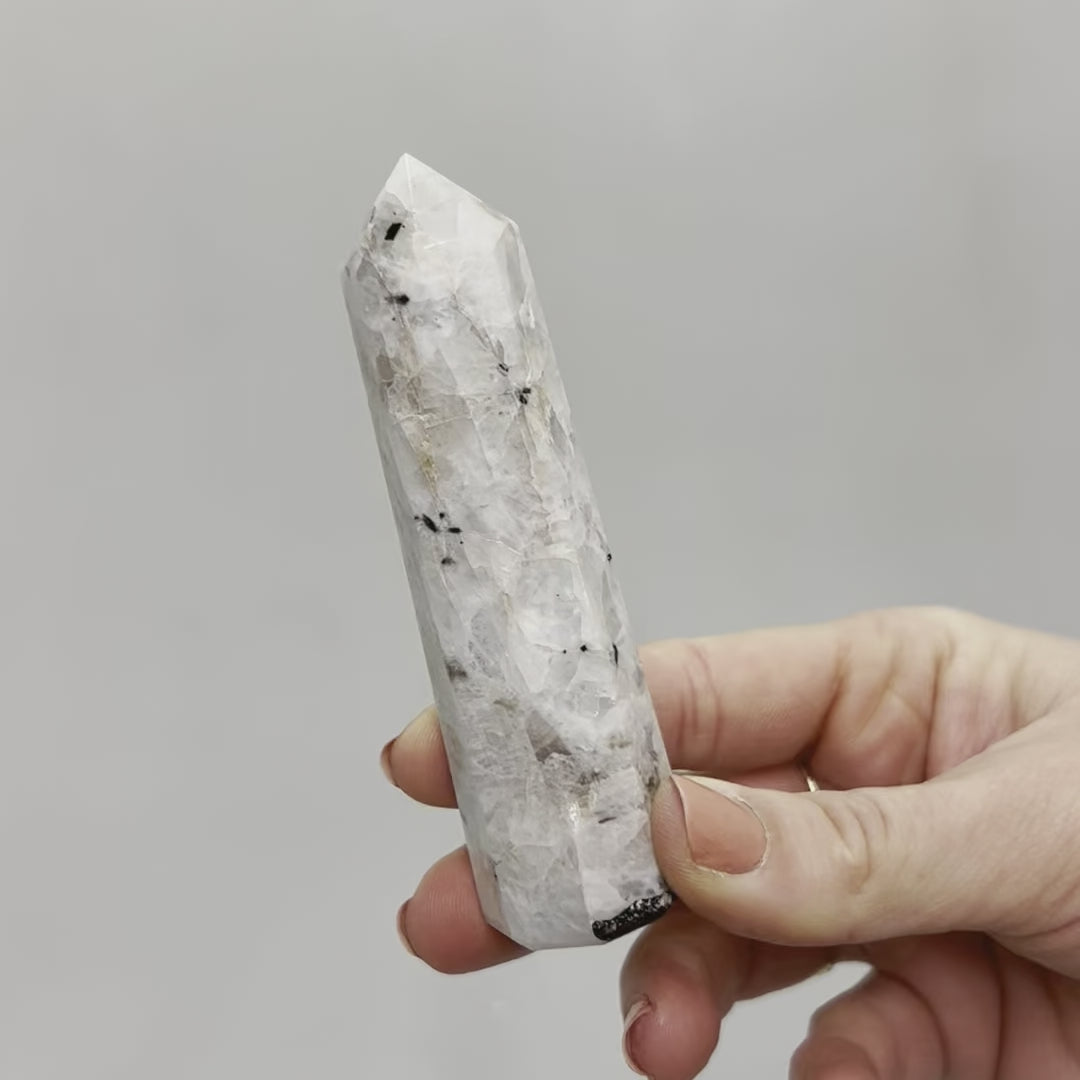 Rainbow Moonstone Point #5