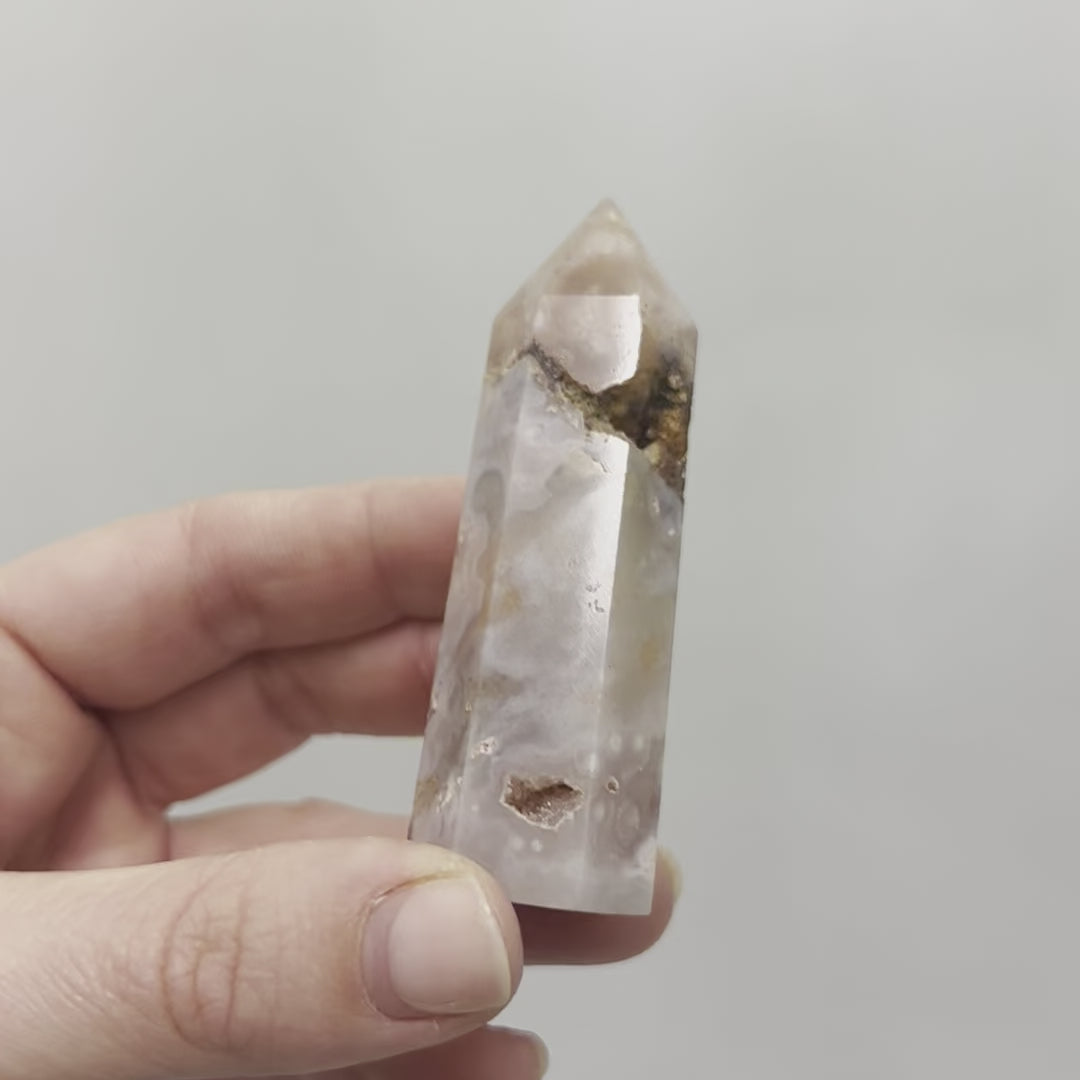 Flower Agate Point Medium #8