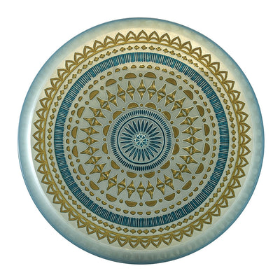 Glass Decorative Bowl Pale Blue & Gold 35cm - Karma Living