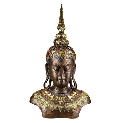 Buddha Head Statue Bronze 107cm - Karma Living