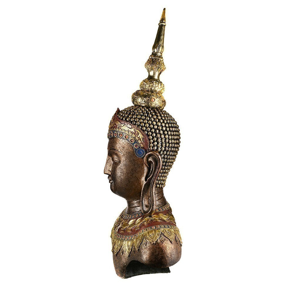 Buddha Head Statue Bronze 107cm - Karma Living