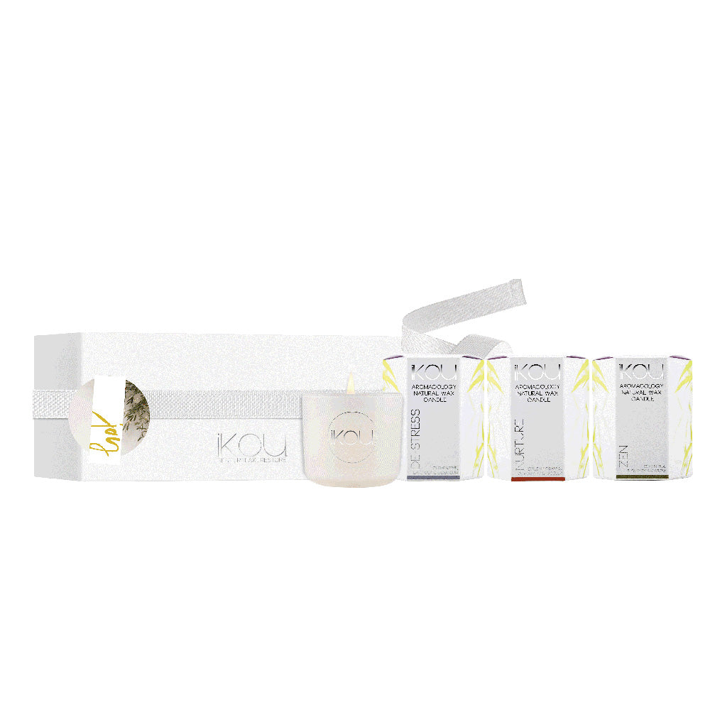 GIFT BOX Small Glass Candle Trio - Karma Living