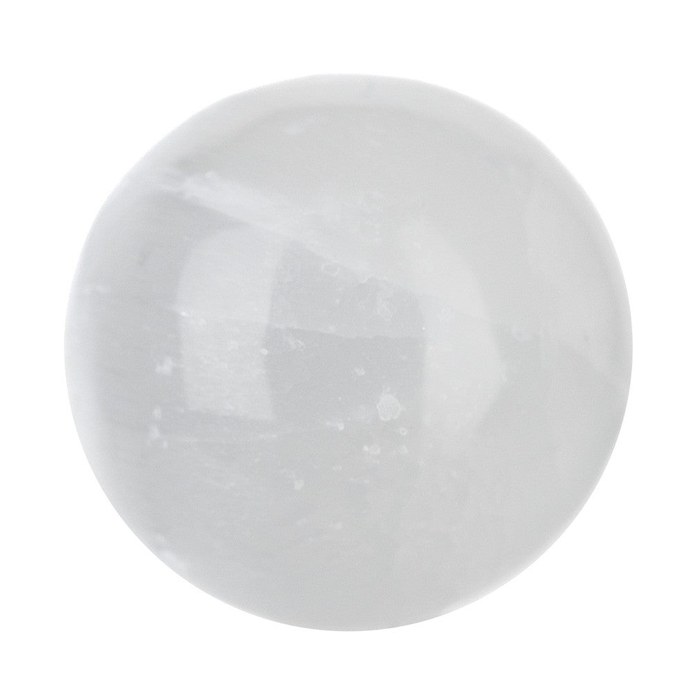 White Selenite Sphere - Karma Living