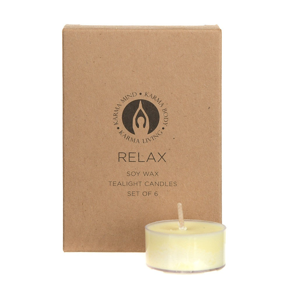Soy Tealights Relax Blend Pack of 6 - Karma Living