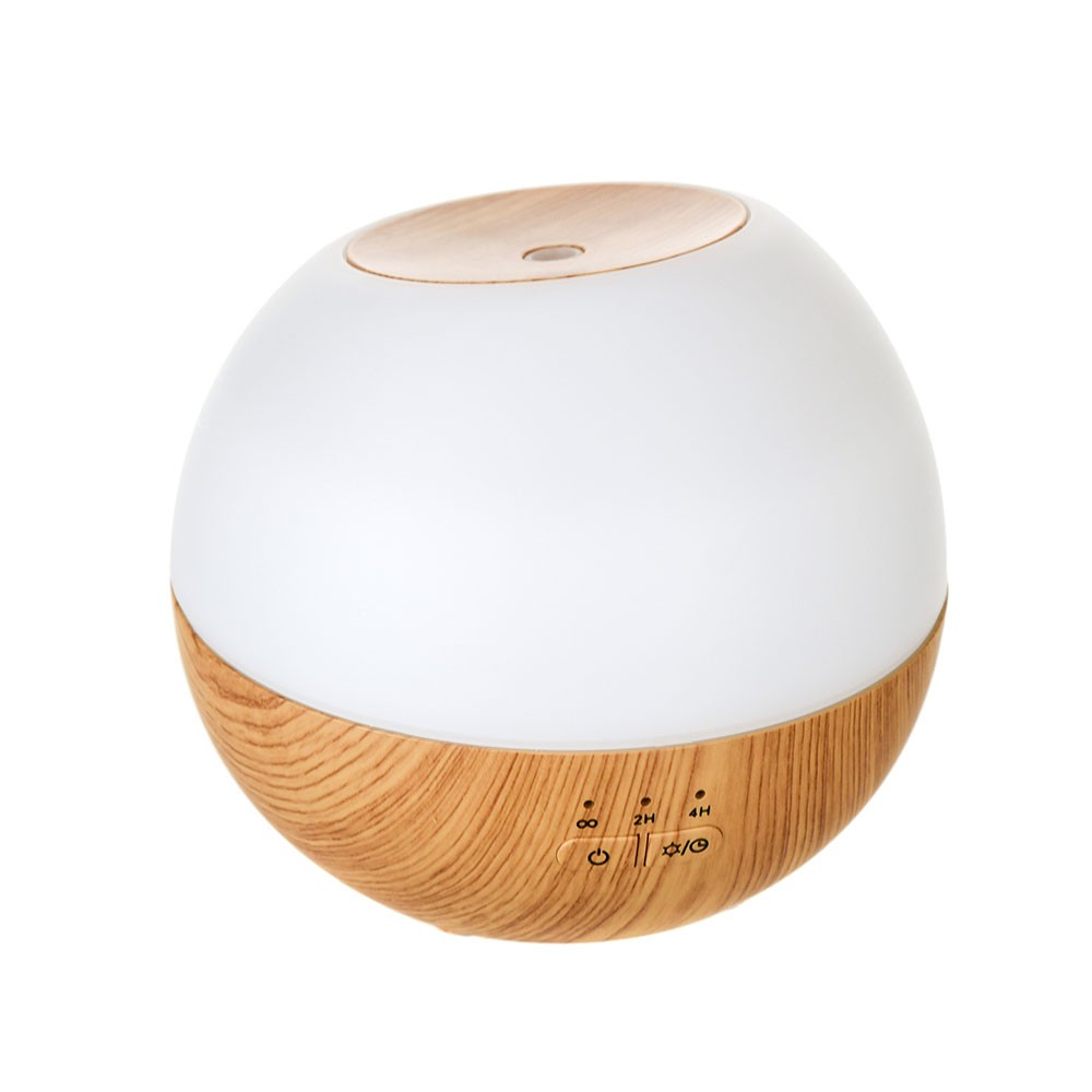 Rechargeable White & Wood Grain Diffuser - Karma Living