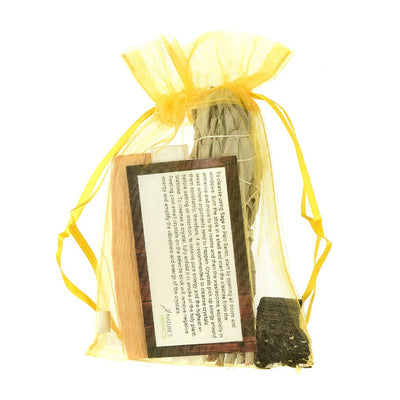 Cleansing Kit with Sage Wand, Palo Santo, Black Tourmaline - Karma Living