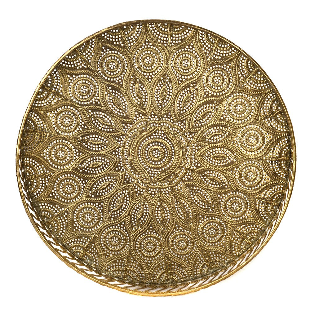 Peacock Metal Tray - Karma Living