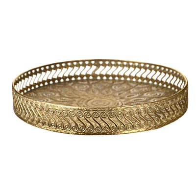 Peacock Metal Tray - Karma Living