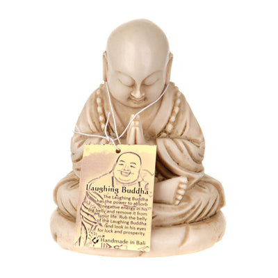 Buddha Praying Statue Cream 11cm - Karma Living
