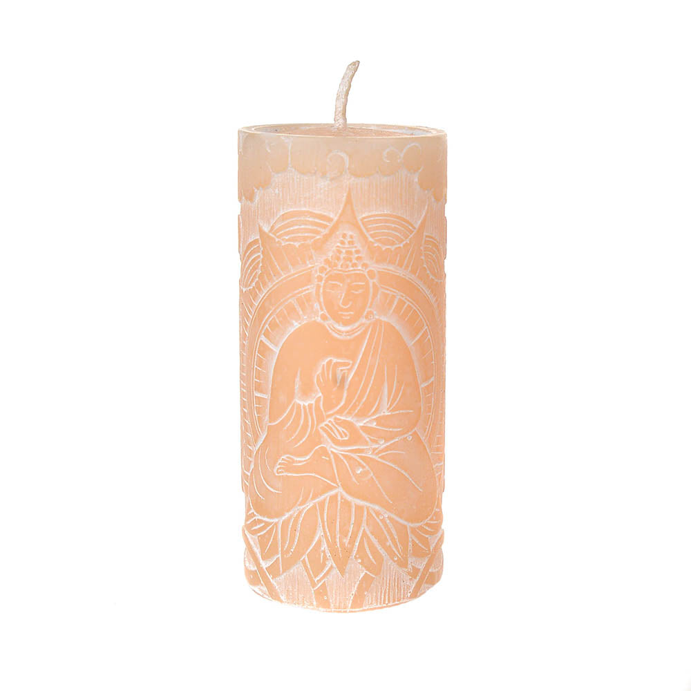 CANDLE Pillar Buddha Jasmine Scented Cream 10x4.5cm