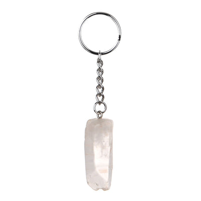 Clear Quartz Rough Key Ring - Karma Living