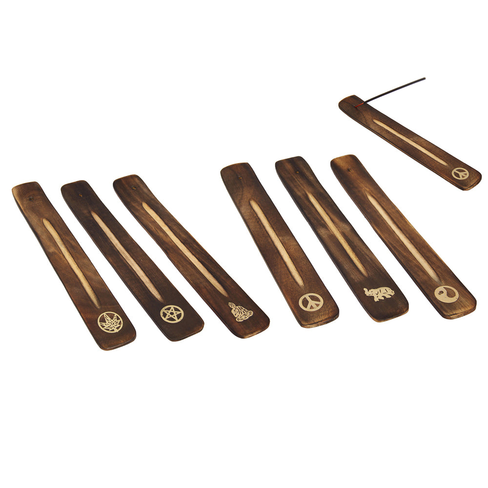 Wooden Long Incense Holder (Assorted Styles) - Karma Living