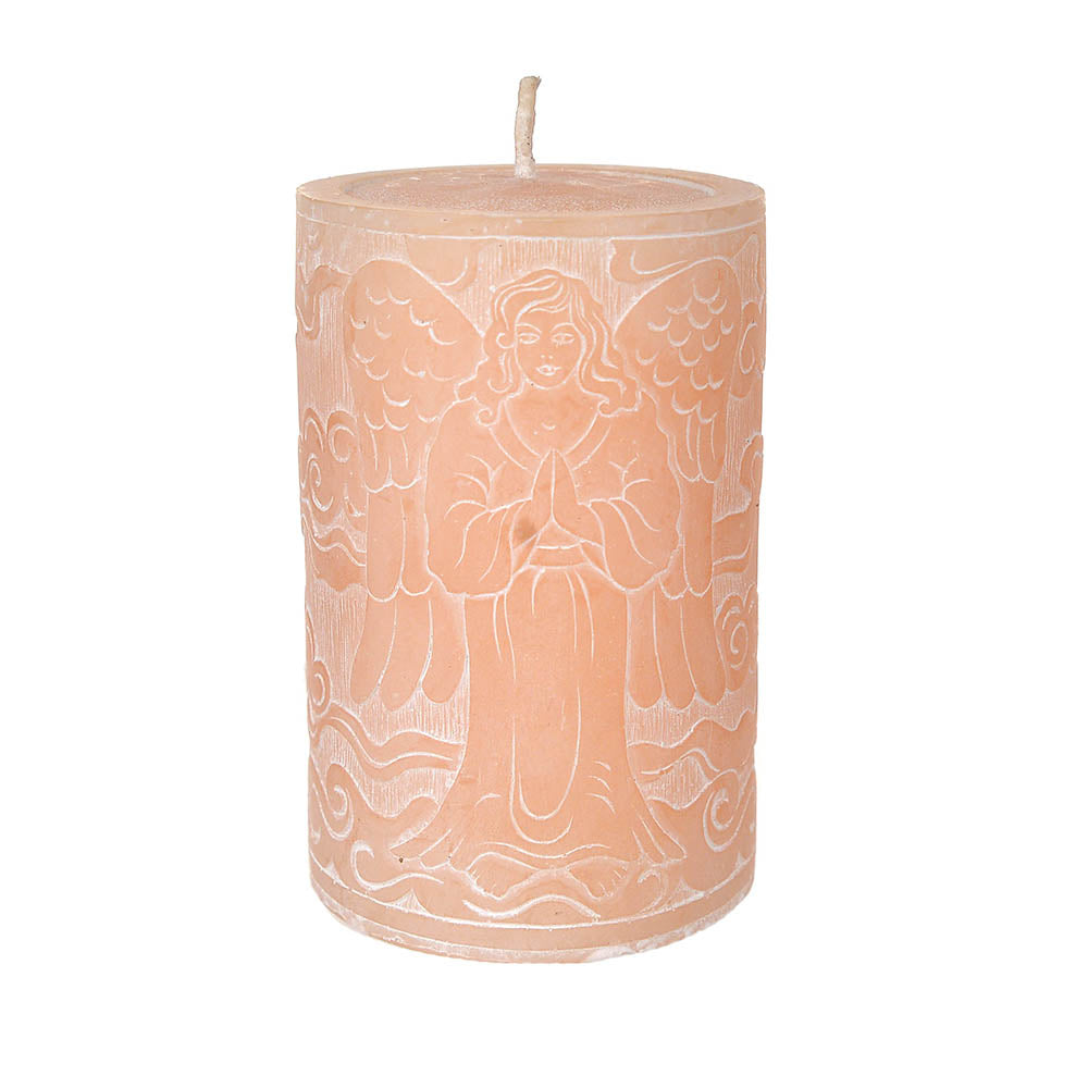 CANDLE Pillar Angel Vanilla Scented Cream 11x6cm