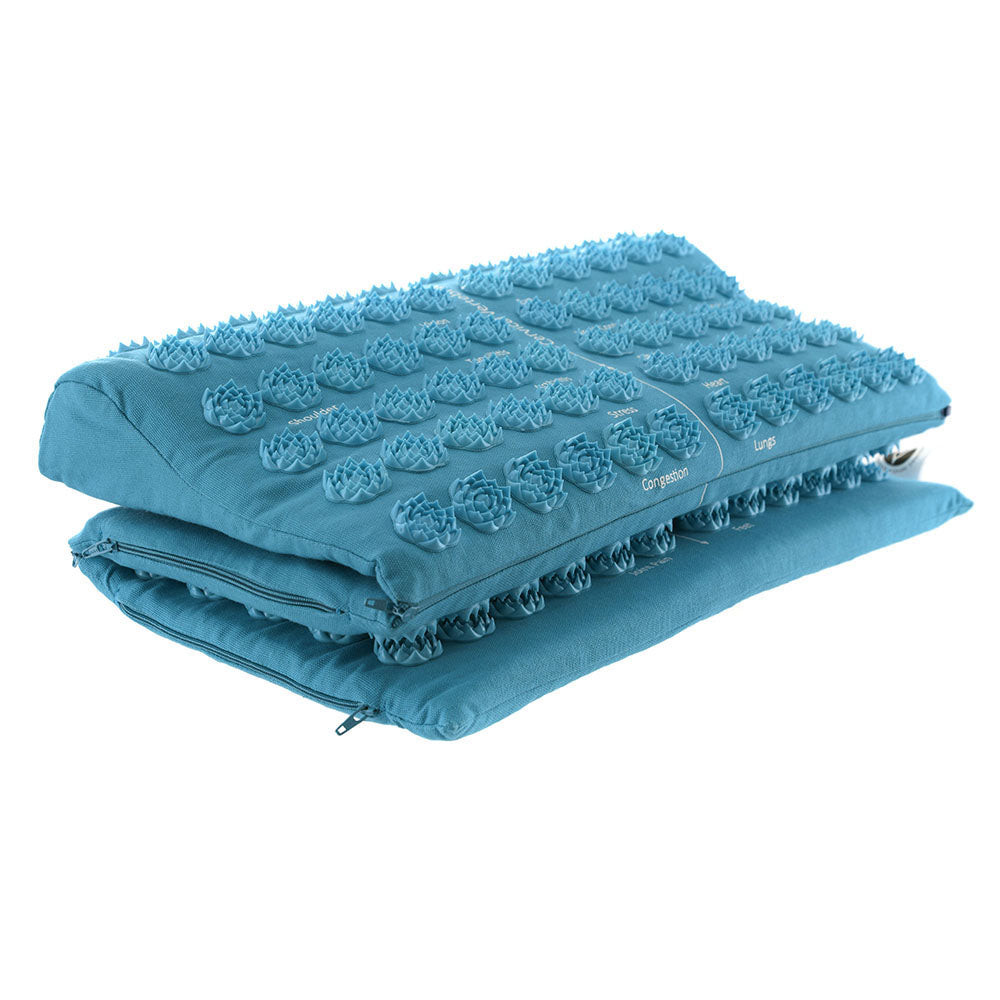 Acupressure Mat Threefold Turquoise & Turquoise 71cm - Karma Living