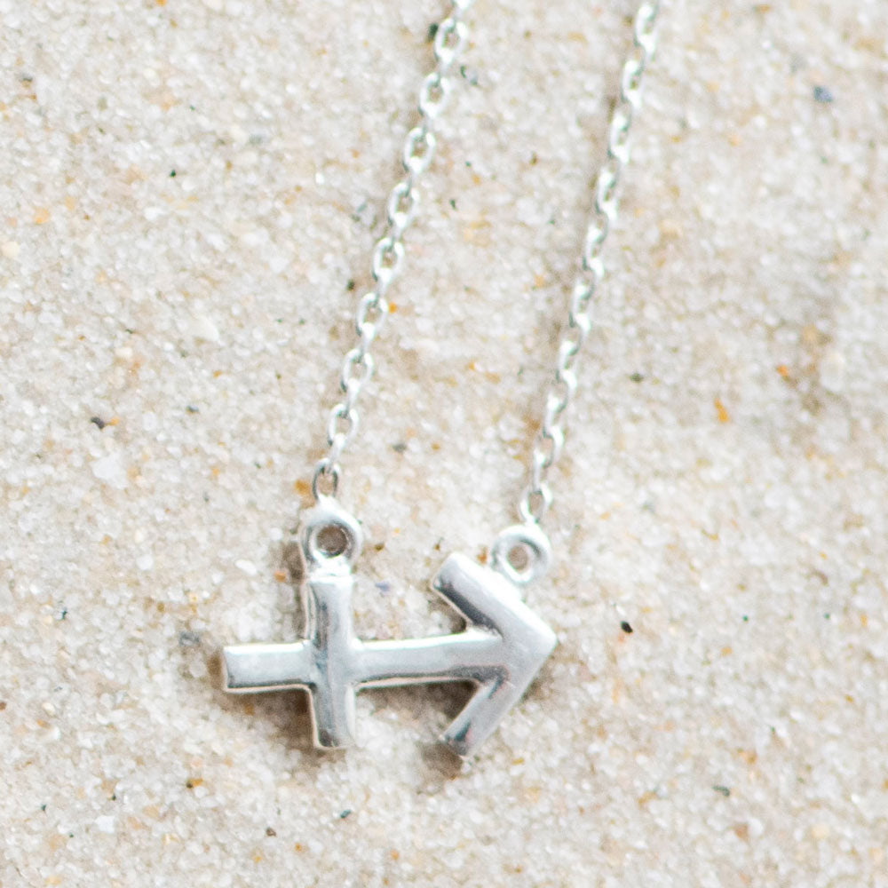 Sagittarius Necklace Silver - Karma Living