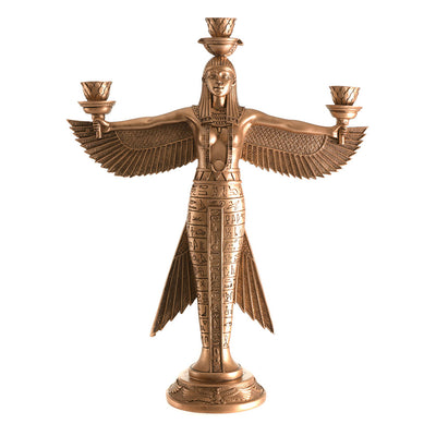 Isis Standing Statue Antique Copper 35cm - Karma Living